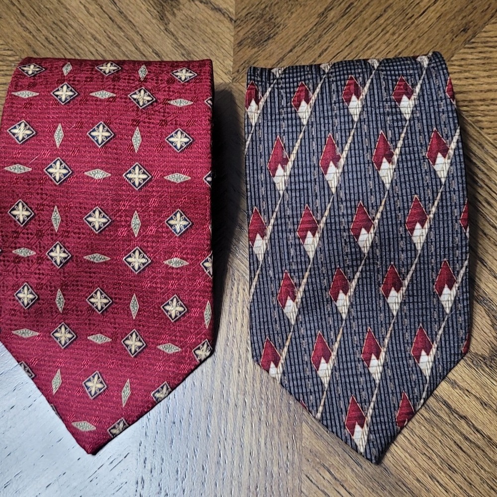 Nautica Mens 100% Silk Tie Bundle 2 Pack